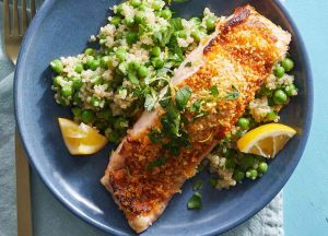 Baked Lemon Herb Salmon with Quinoa Pilaf