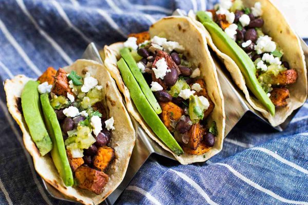 Spiced Sweet Potato and Black Bean Tacos